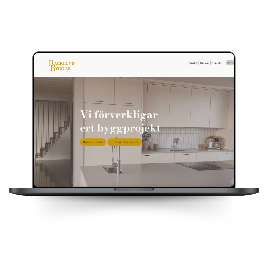 Webbplats för Backlund Bygg
